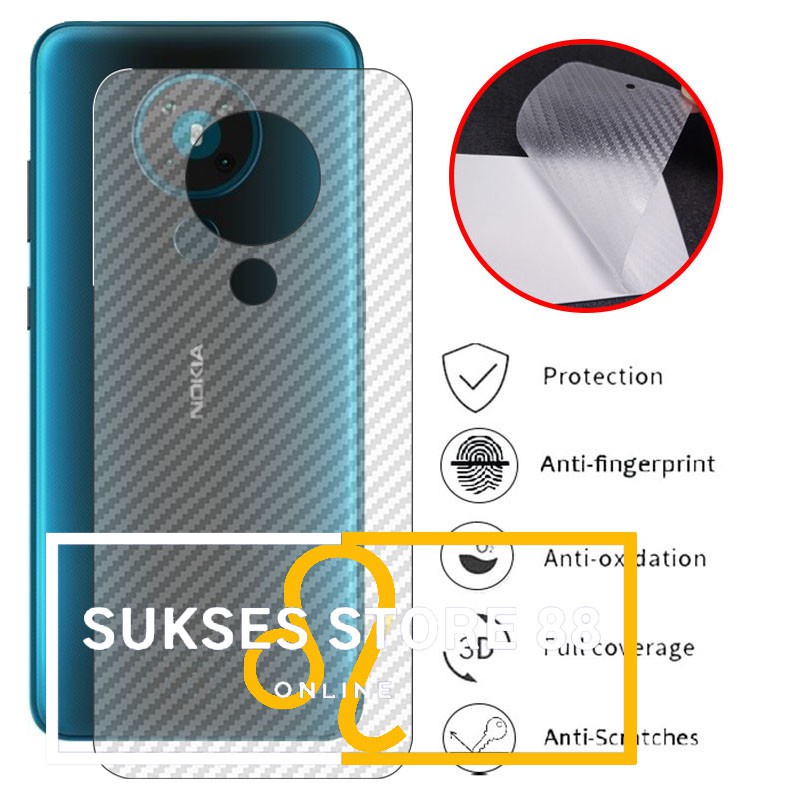 Skin Carbon NOKIA 5.3 Garskin Carbon Back Sticker Carbon Anti Gores Handphone Premium