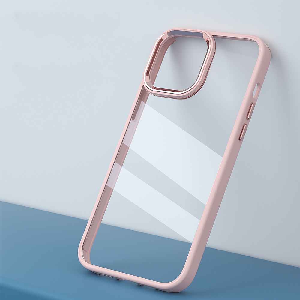 Case Pelindung Bahan Akrilik Dan Metal Untuk Iphone 11 12 13 Pro Max X XR XSMAX 7 8 Plus