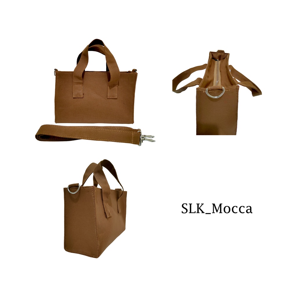 Slingbag Kanvas Wanita 22x14x9cm Sling Bag Bisa Jadi Hand Bag
