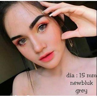 SOFTLENS NEWBLUK GREY MINUS (-0.50 S/D -6.00) 15MM BY CTK + FREE TEMPAT LENSA