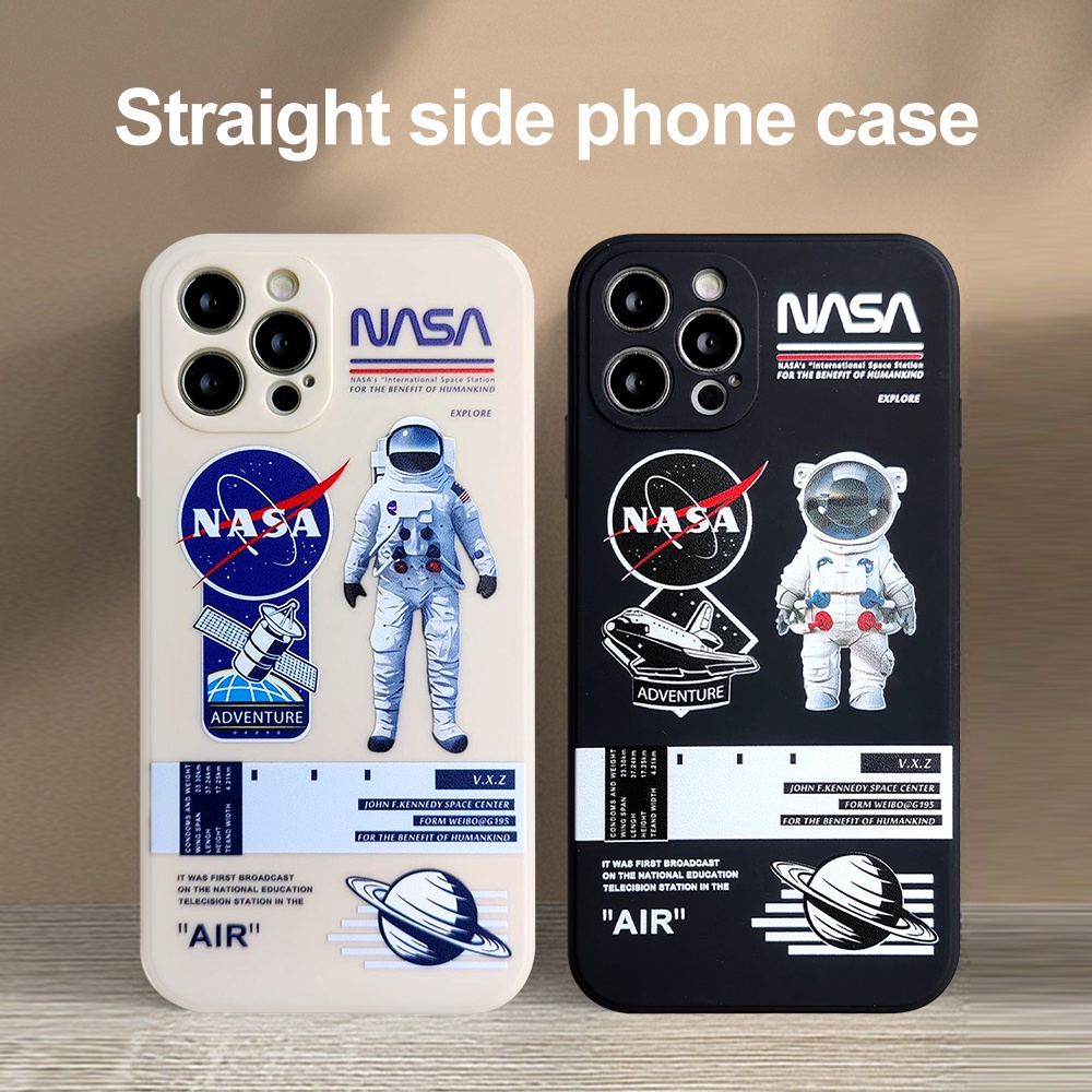 Soft Case Desain NASA Astronaut Untuk iPhone 11 Pro Max 8 7 Plus 6 6s Plus XR X XS Max SE 2020 12 13 Pro Max