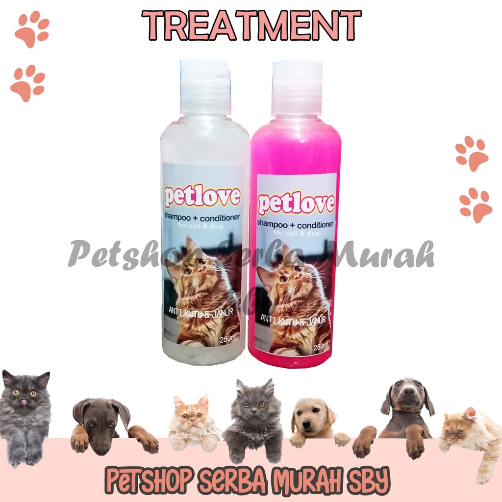 Shampoo Anti Kutu Kucing Dan Anjing 250ml - Grooming Hewan Peliharaan