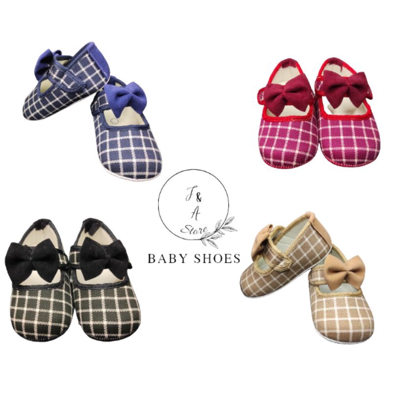 Baby Shoes balet kotak-kotak / sepatu bayi slip on balet kotak kotak