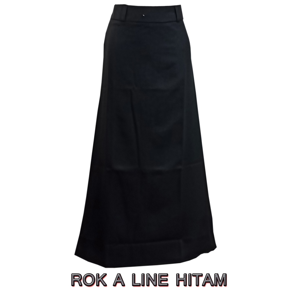 Rok A Line Panjang Polos Formal Kerja Kantor / Rok Kerja Panjang Hitam A Bahan Formal Kantor / Rok A Line Skirt Pelatihan Ospek Perawat Maba Mahasiswa