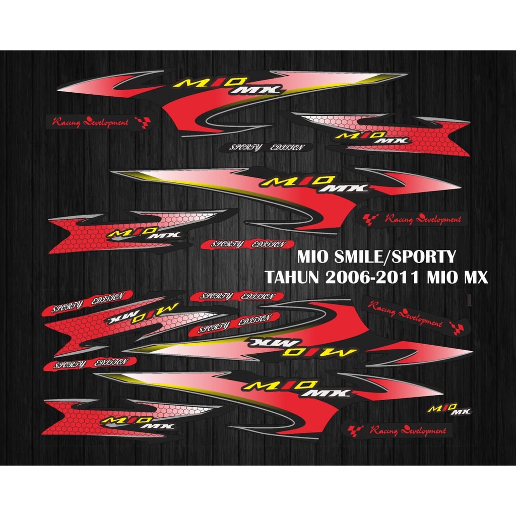 STIKER STRIPING VARIASI MIO SMILE/SPORTY TAHUN 2006-2011 MIO MX