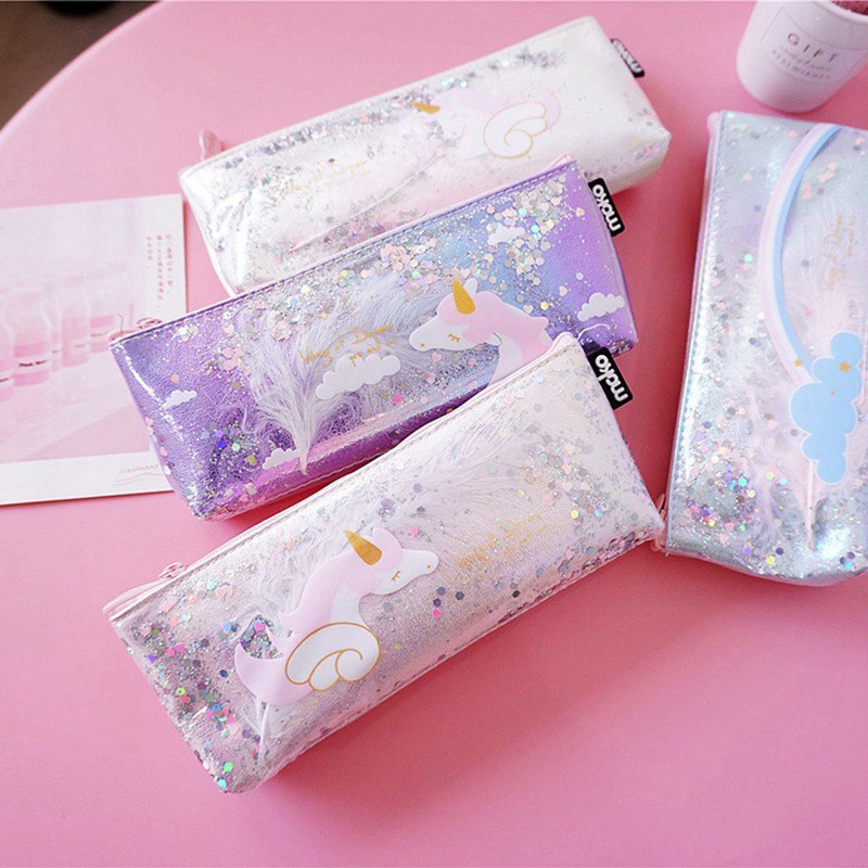 Tempat Pensil Kawaii Bentuk Unicorn untuk Hadiah