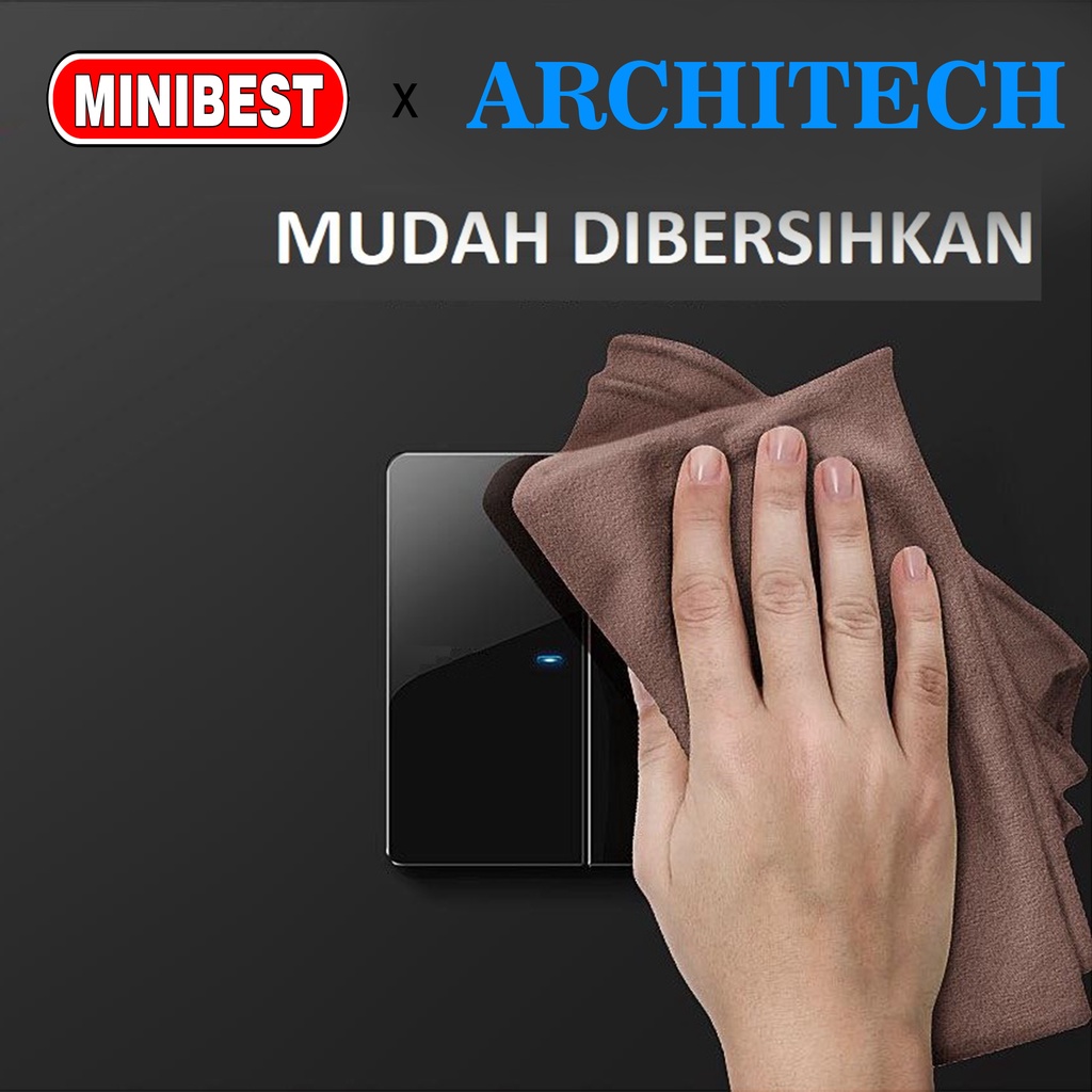 [MB] ARCHITECH V16 DIAMOND Black Lampu Stop kontak SakLAR HOTEL DAN RUMAH