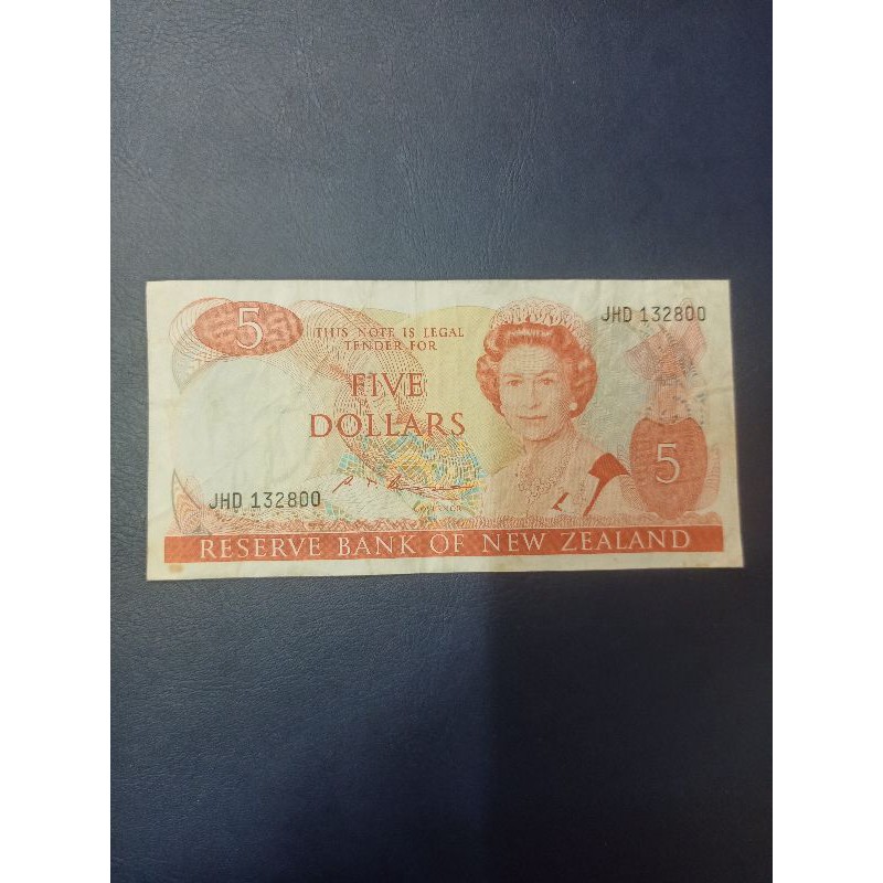 NEW ZEALAND 5 DOLLAR LAMA UANG ASING