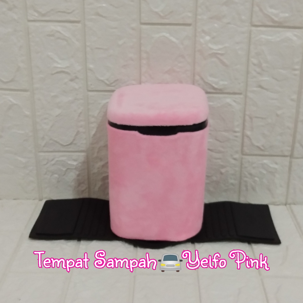 Tempat Sampah - Keranjang Sampah Mini - Box Sampah Buat diMobil Motif Pink