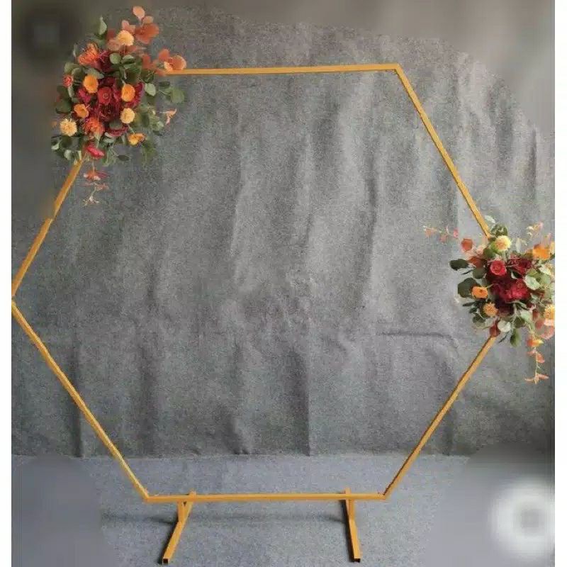 PERGOLA HEXAGON 1 Layar pergola besi dekorasi