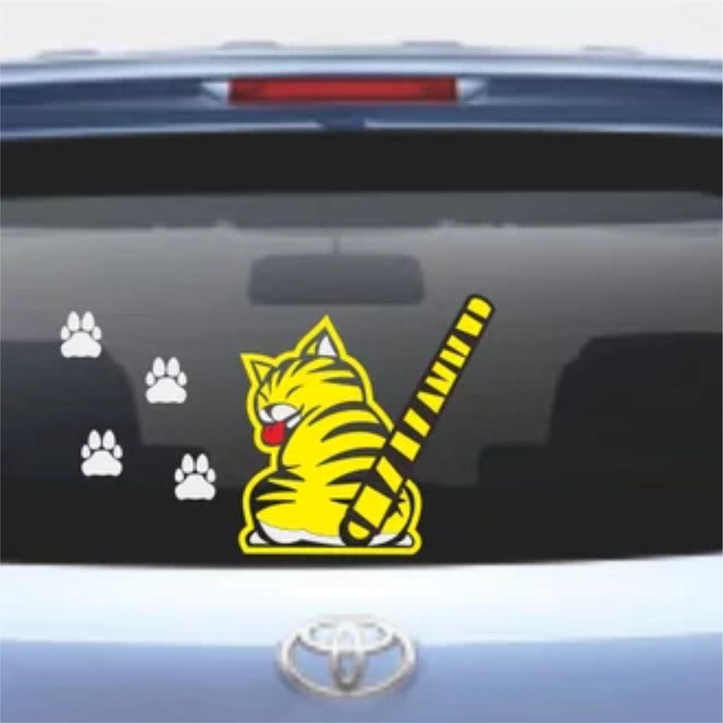 Stiker Kaca Belakang Mobil Motif Kucing Cutting Sticker Lucu