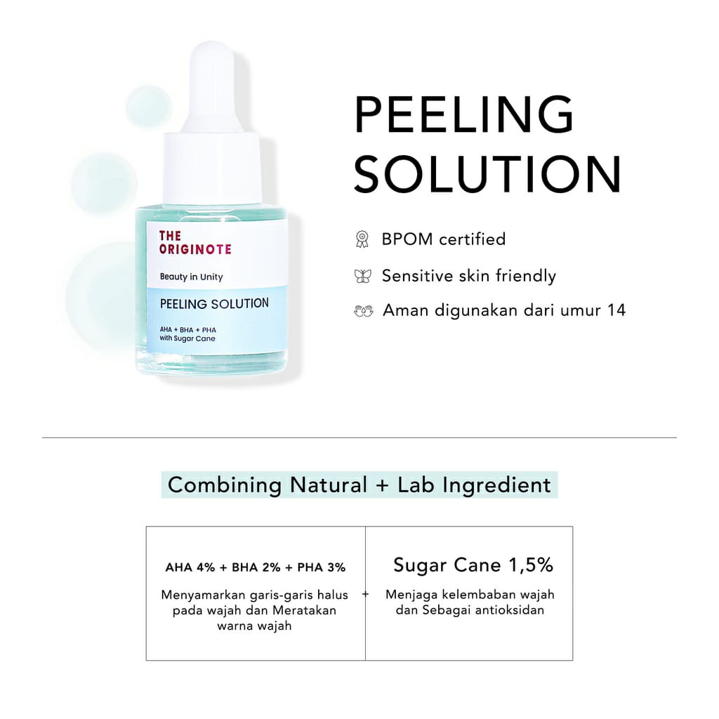 (READY) THE ORIGINOTE PEELING SOLUTION SERUM 20 ML / SERUM EKSFOLIASI WAJAH THE ORIGINOTE