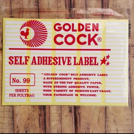 

Ready oke] Label Golden Cock No. 99 Self adhesive label No. 99