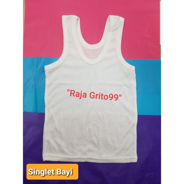Kaos Dalam Singlet Bayi besar Jumbo size XL / kaos dalam anak singlet bayi warna putih polos size XL Extra Large