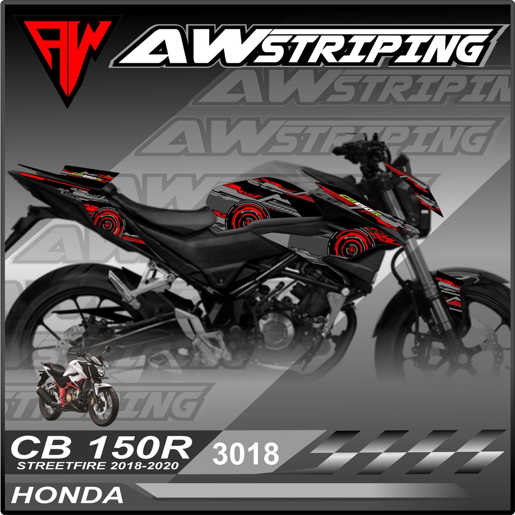 Sticker Striping Variasi CB 150R / CB 150 R Streetfire 2018 2019 2020 - Stiker Striping CB 150R AW-3