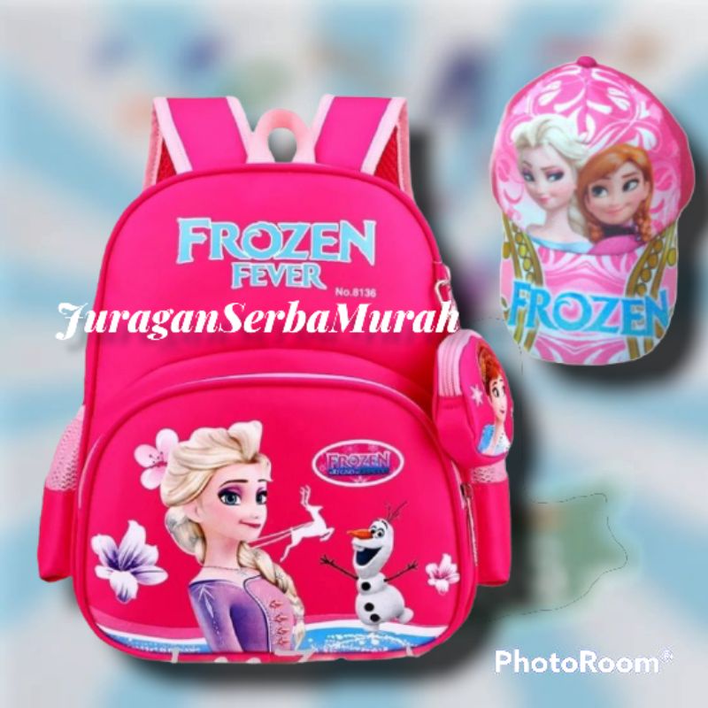 Tas Ransel Sekolah Anak Perempuan TK PAUD SD Karakter Frozen II Murah