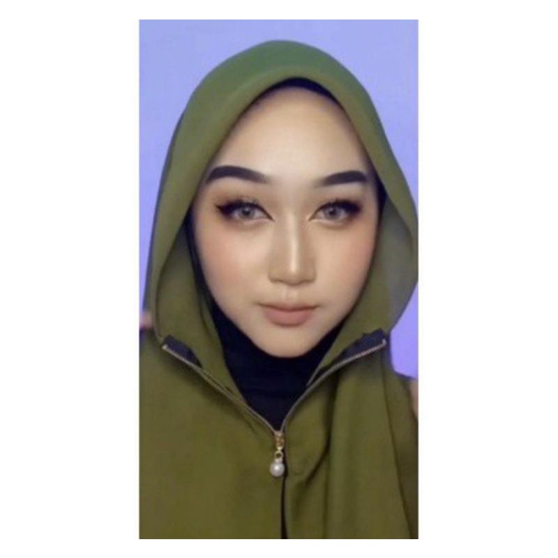 Hijab instan segiempat Zipper Bella Square resleting