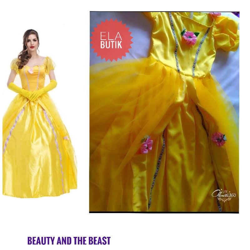 kostum princess-beauty and the beast-kostum Disney dewasa-kostum halloween-belle-princess dewasa
