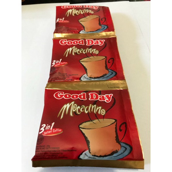 

PROMO GOOD DAY MOCACINNO 1 RENCENG / 10 SACHET / SASHET/ PCS / GOODDAY MERAH TERMURAH