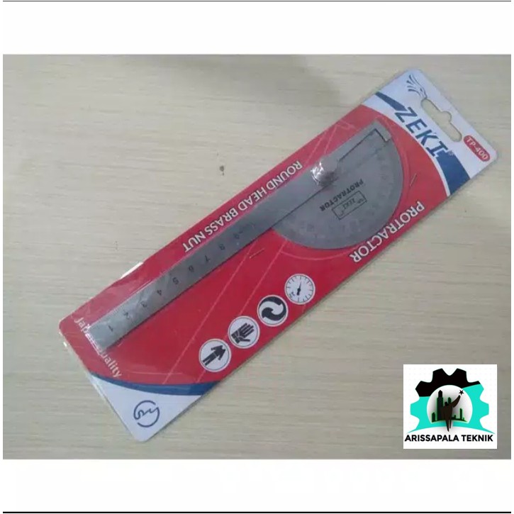 

Busur Derajat Combi Penggaris Stainless Steel Protractor Double Thunder