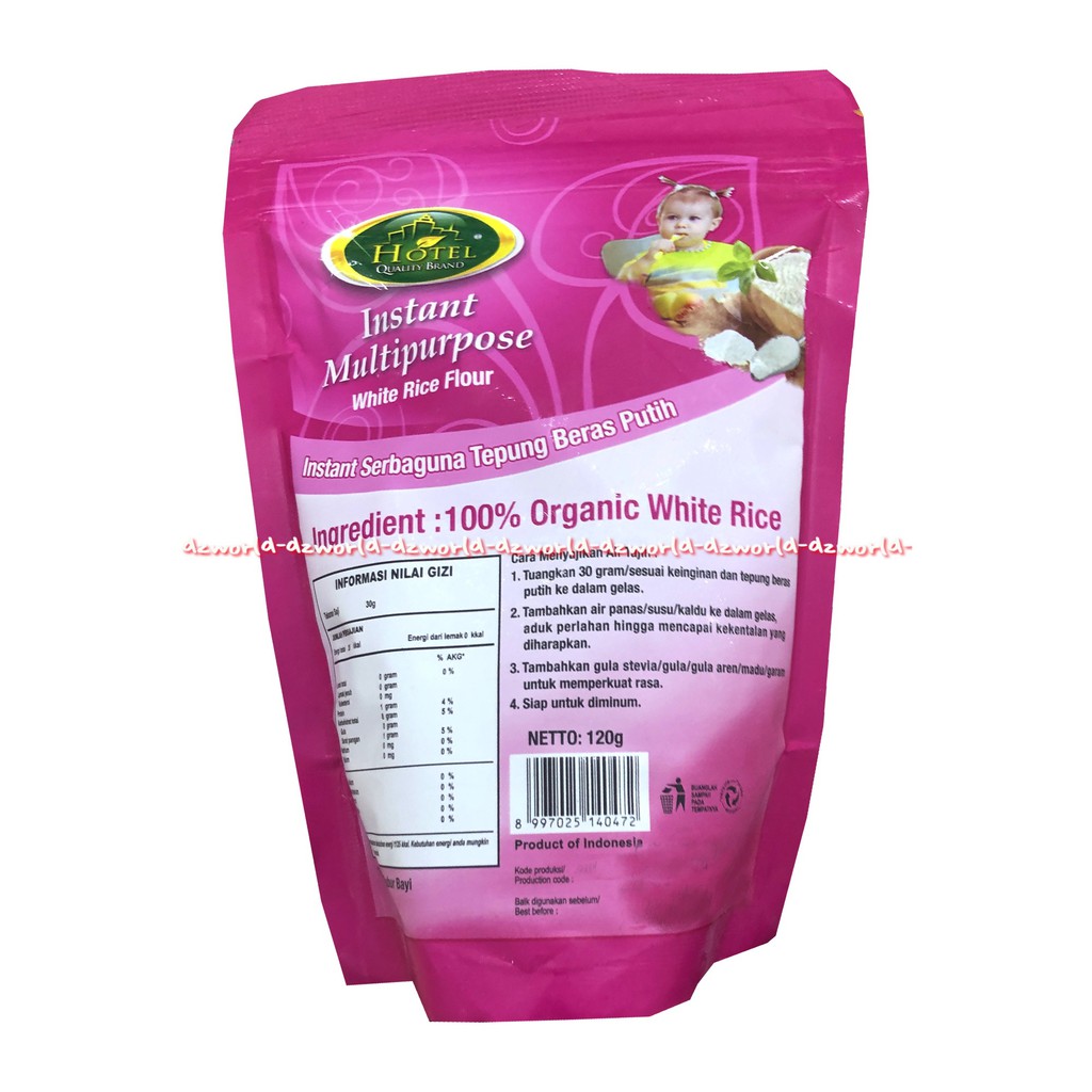Hotel Instant Multipurpose Black Rice Flour Makanan Instant MPASI 120gr