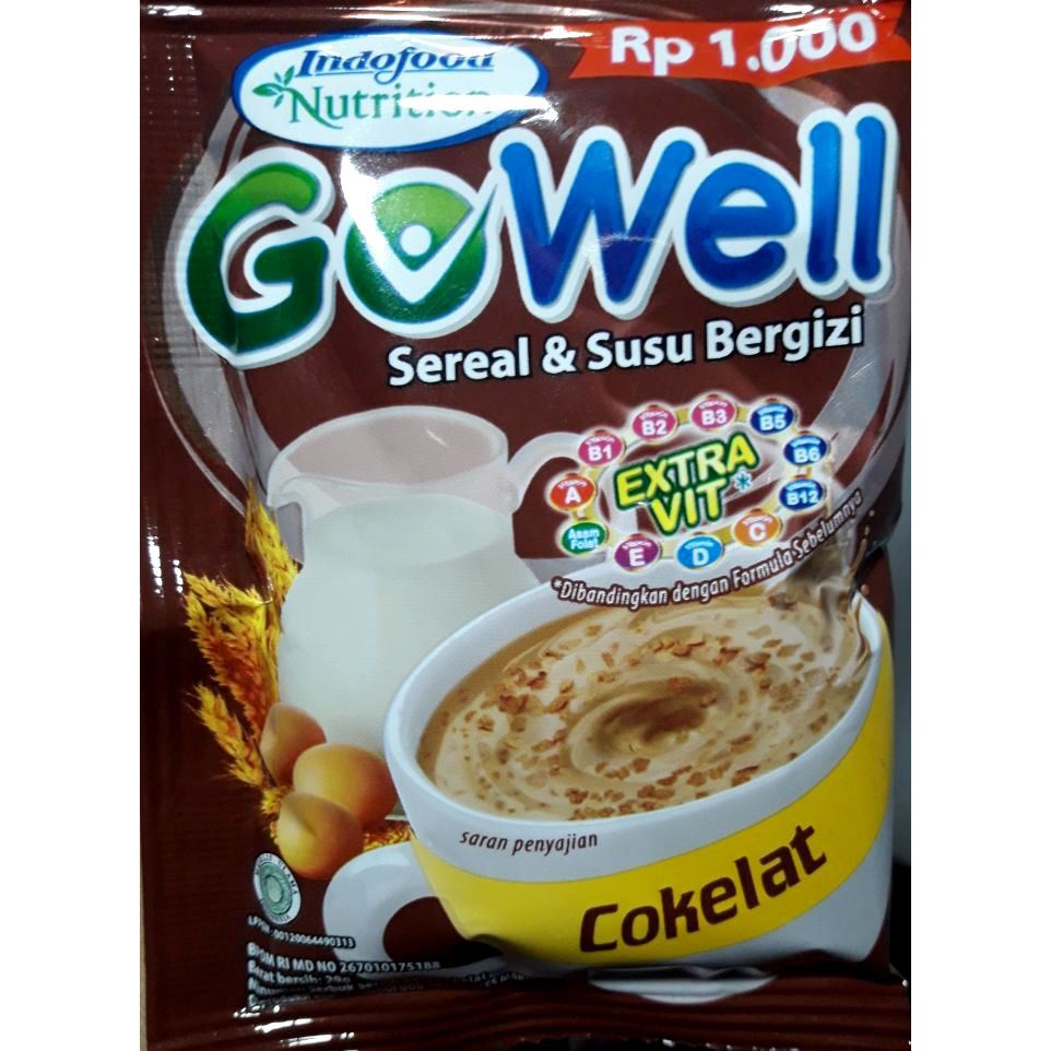 

Susu Cereal Go Well Cokelat 29gr Sachet