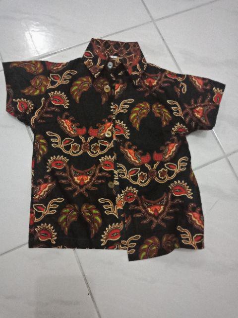 Hem Kemeja Anak Batik Motif Keren Halus Seragaman
