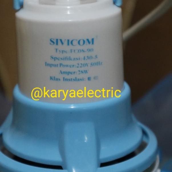 ➤ Kipas Angin Gantung Sivicom 5 BALING 28watt - BIRU ➬
