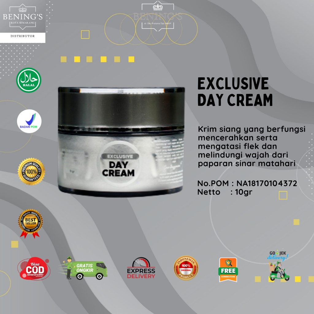 Exclusive Day Cream Benings Indonesia Skincare by Dokter Oky Ukuran 10 gr