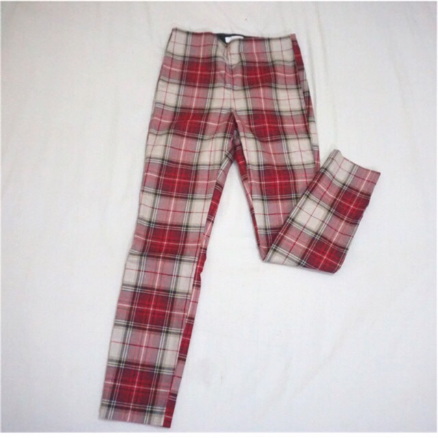 Tartan plaid pants H&M
