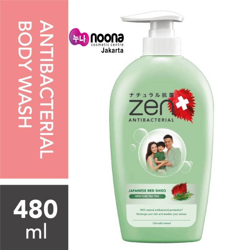 ZEN ANTIBACTERIAL BODY WASH JAPANESE RED SHISO WHITE TEA TREE (480ML)