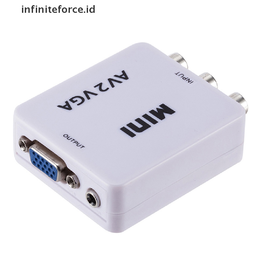 (Infiniteforce.Id) Adapter Konverter Av Rca Ke Vga Video Hd 1080p