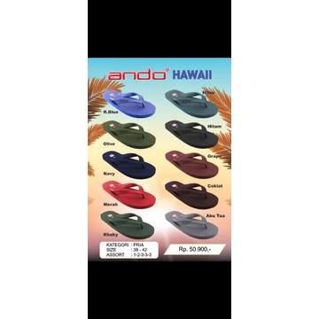 Sandal ando HAWAII - sandal japit cowok ando original