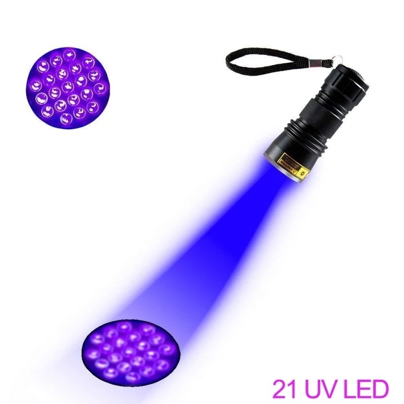 [21 LED 395-400nm UV Flashlight ][ LED Ultraviolet Blacklight Flashlights Detector for Dog &amp; Cat Urine, Dry Stains, Bed Bug]