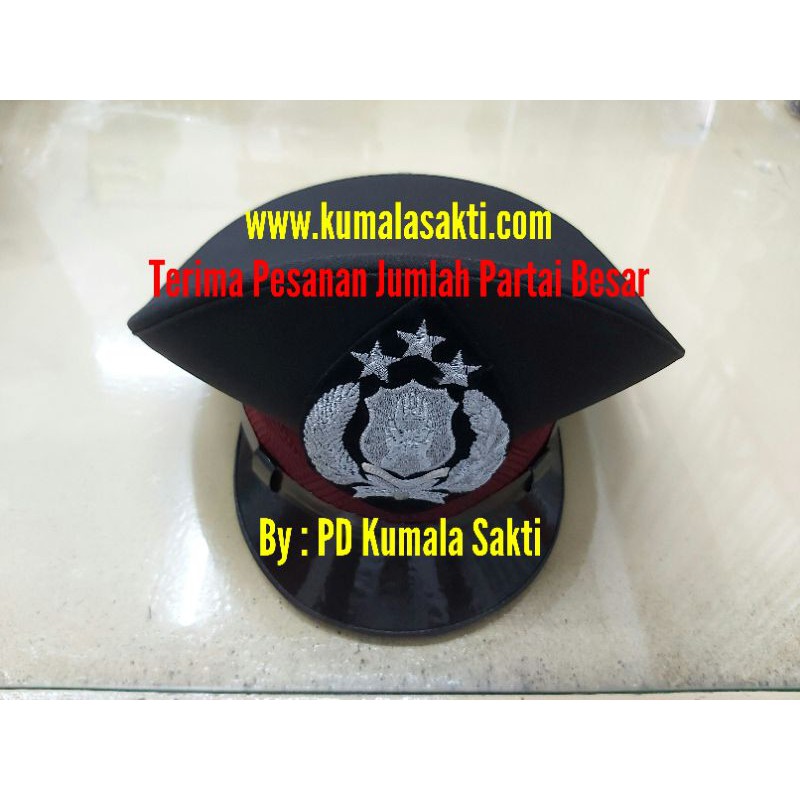 Topi Pet PDH Sabhara Bintara-Pet Sabara-Pet Bintara PDH-Kaos Polisi-Tempat Sarung Pet-Sabuk Polisi