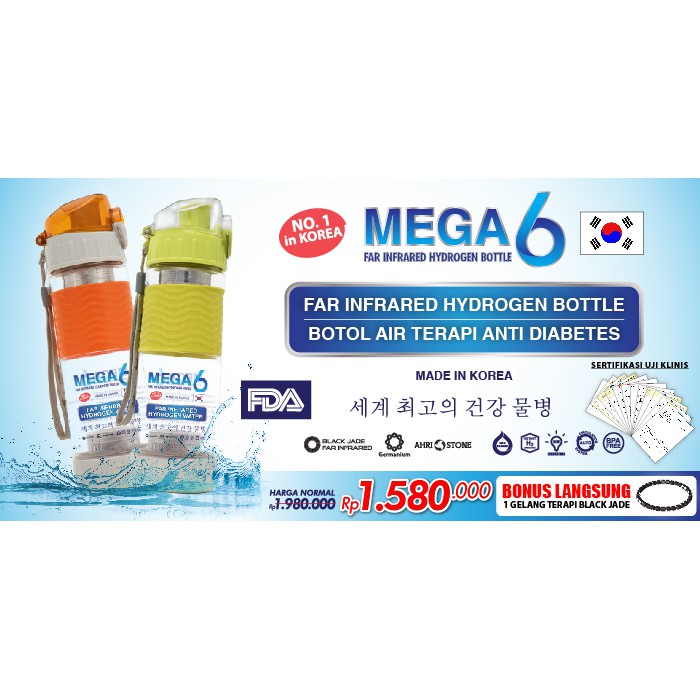 MEGA 6 FAR INFRARED HYDROGEN WATER