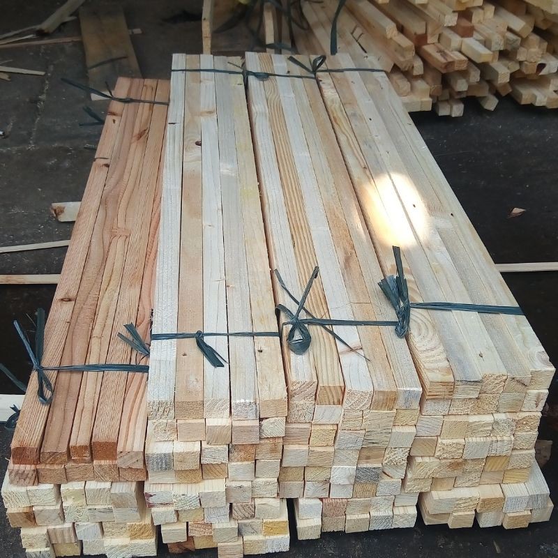  Kayu  reng jati  belanda  T1 5cm x L2cm x P110cm min order 