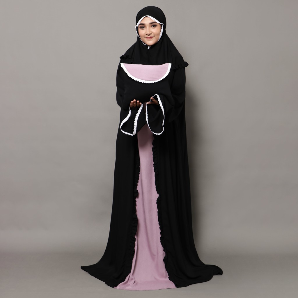 MUKENAH RUKUH TELEKUNG PRAYER SET RUKOH MUKENA ABAYA ARAB TURKEY TURKY BAHAN KATUN RAYON ADEM LEMBUT