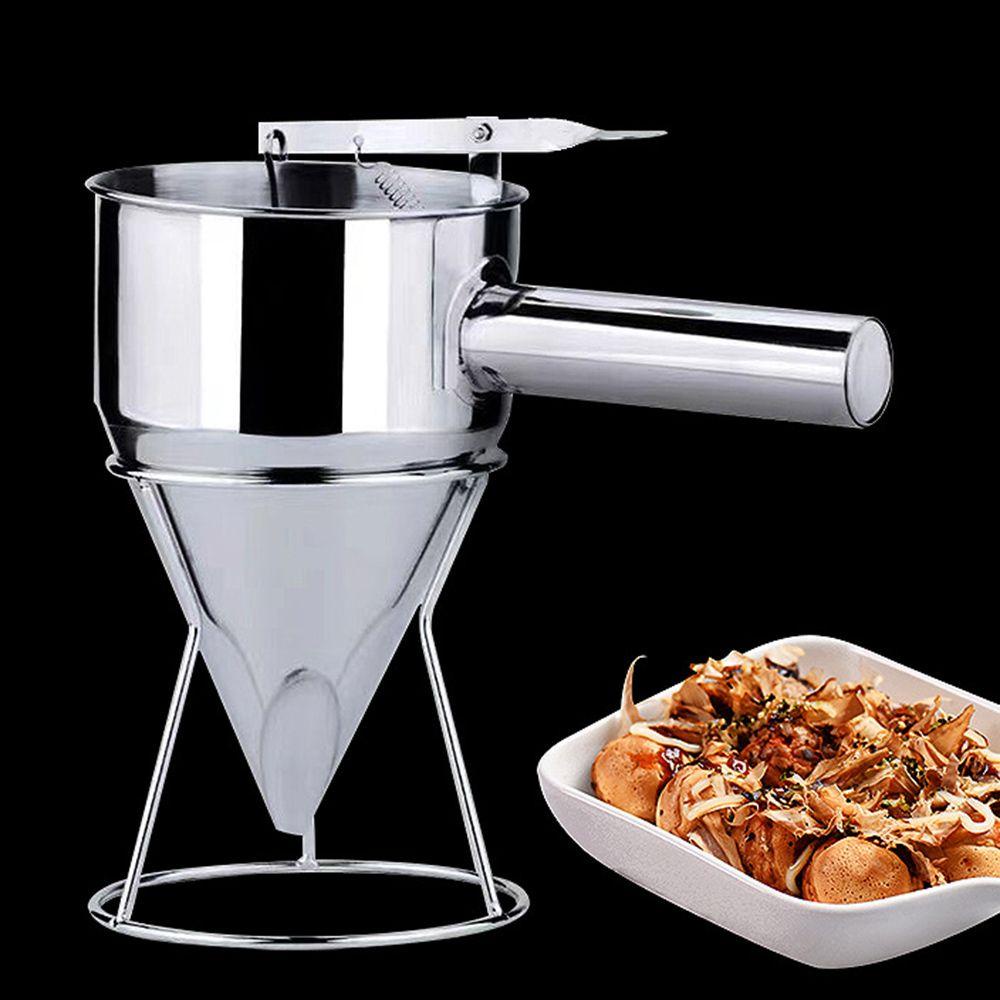 Dispenser Adonan Pancake Atas Barang Panggang Apa Saja Dengan Stand Cake Dispenser Stainless Steel