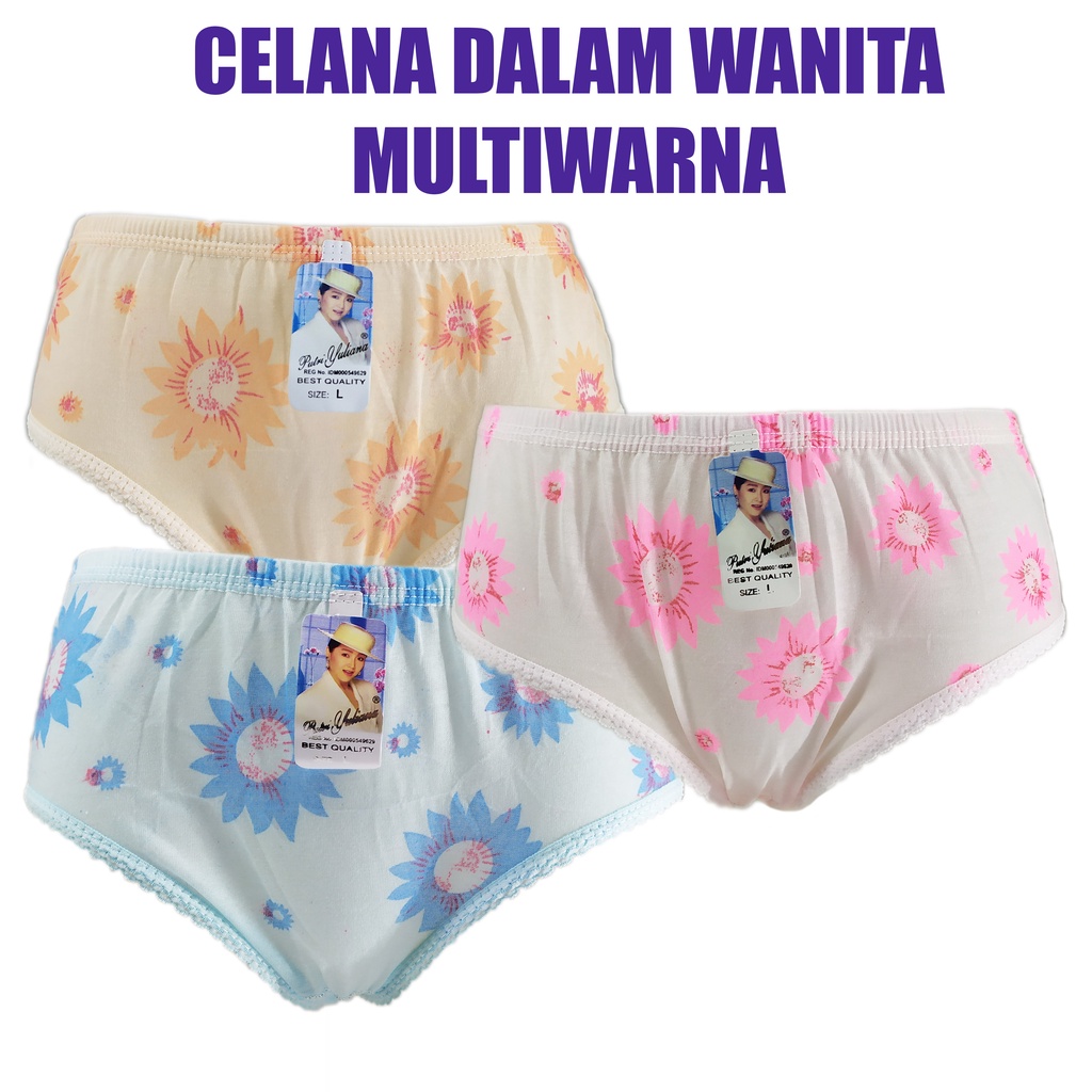 Celana Dalam Wanita Multiwarna - CD Wanita Motif Bunga