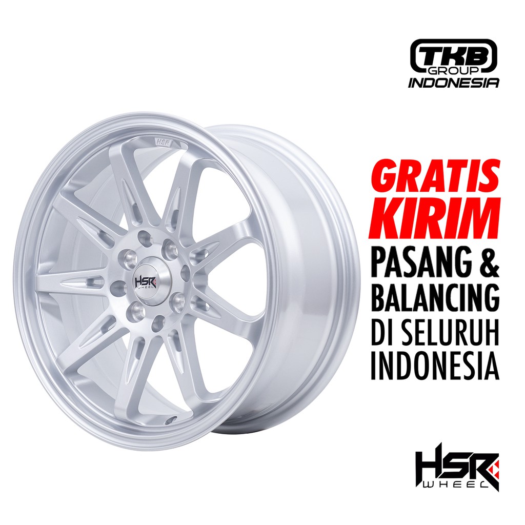 Velg Mobil Ring 15 HSR TIKALA 9004 R15 - PCD H8X100-114,3 ET40 SILVER
