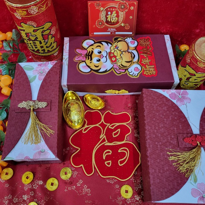 

Paket box dekorasi sakura hampers imlek cny parcel kado kue kering 10 - Ssun 4...