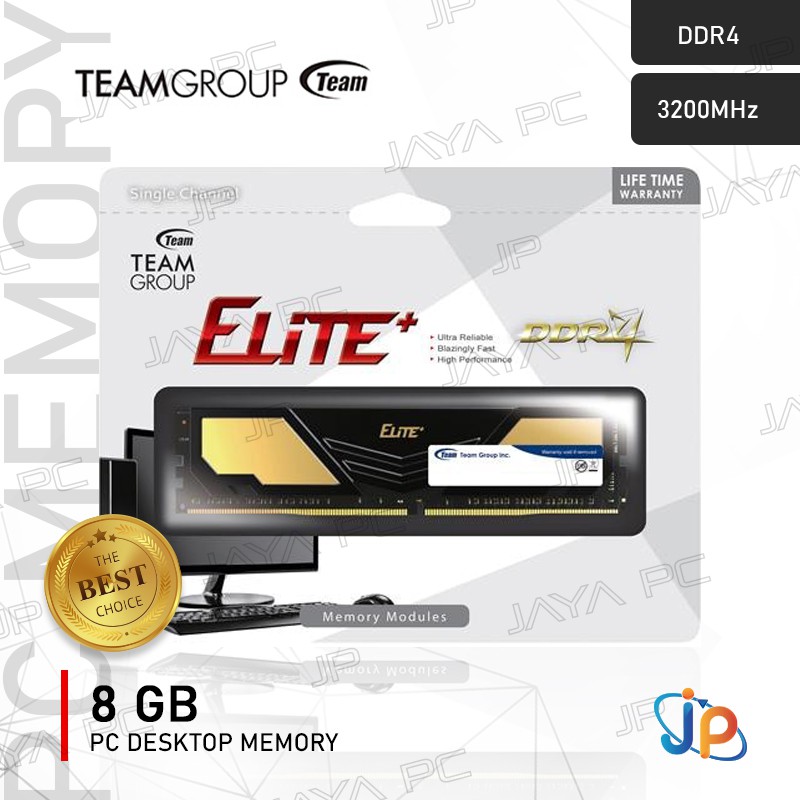Memory Team Elite Plus DDR4 PC25600 3200Mhz 8GB - TPD48G3200HC2202