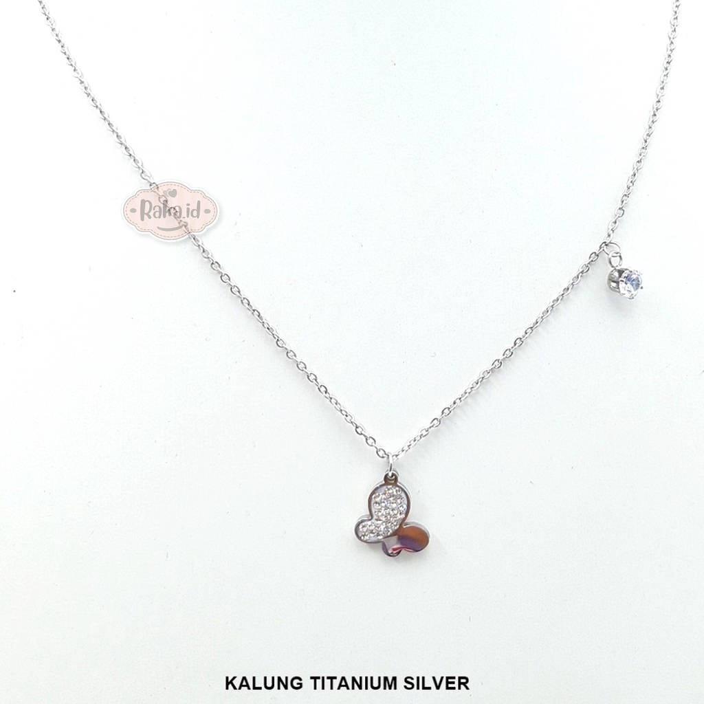 Kalung Wanita Kalung Titanium Motif Mata Satu Kupu Perhiasan Cantik Wanita Berkualitas 1067