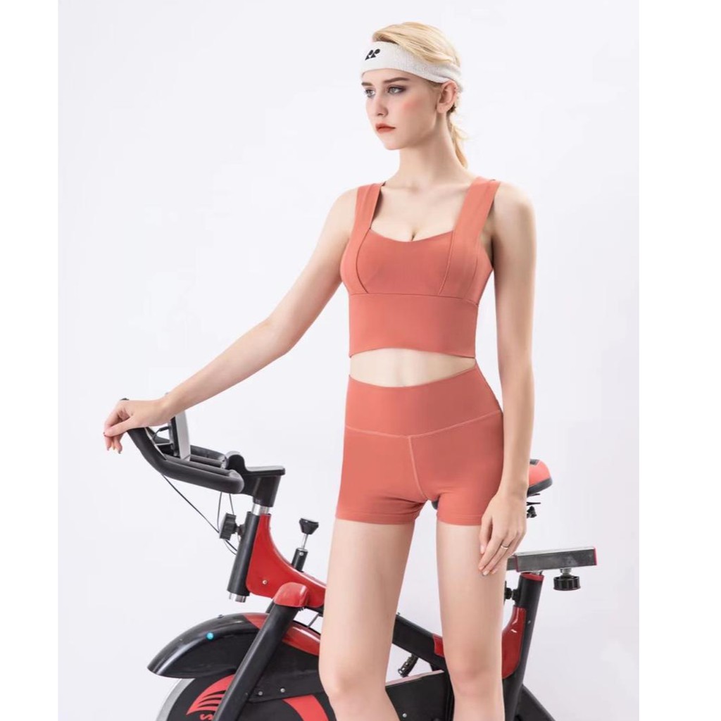baju olahraga wanita Pakaian Olahraga Wanita Setelan Sport Yoga Fitnes I0405 (W7W0) setelan training