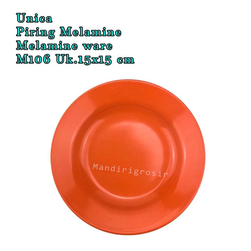 Unica * Piring Melamine * Melamine ware * M106 * Uk.15x15 cm