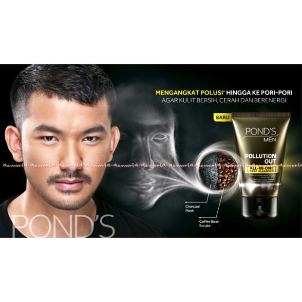 Pond's Men Oil Pollution Out 100ml Pembersih Muka Ponds Men bebas Kilap