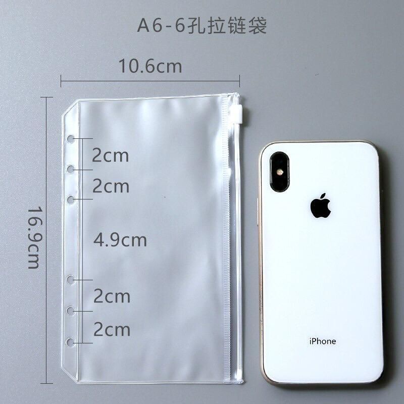 

A6 PVC Binder Pocket / Ziplock 6 holes