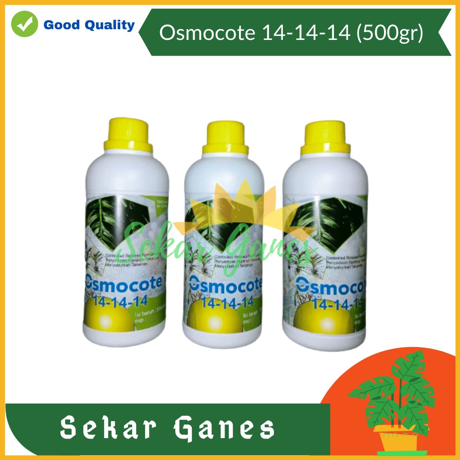 Sekarganes Osmocote 14-14-14 500 Gr Pupuk Slow Release Pertumbuhan Daun Seimbang Osmocote 141414 Pupuk Dekastar Seimbang