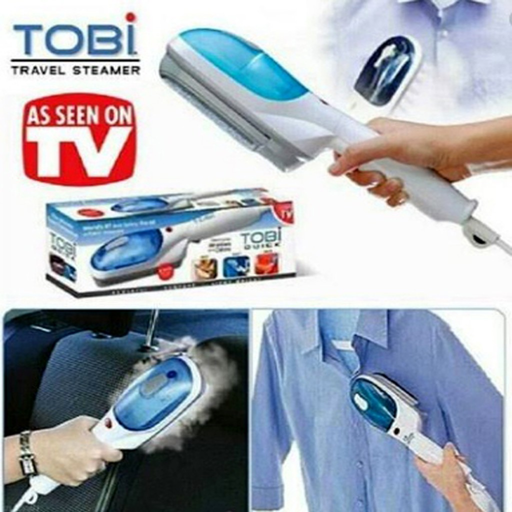 [COD] TOBI SETRIKA UAP PORTABLE Steamer Laundry Travel Iron Baju Celana Jas Kaos Praktis Dibawa Ke Manapun